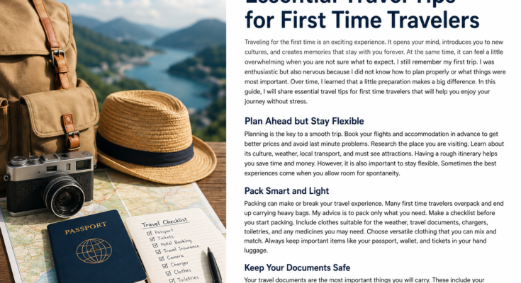 Essential Travel Tips for First Time Travelers