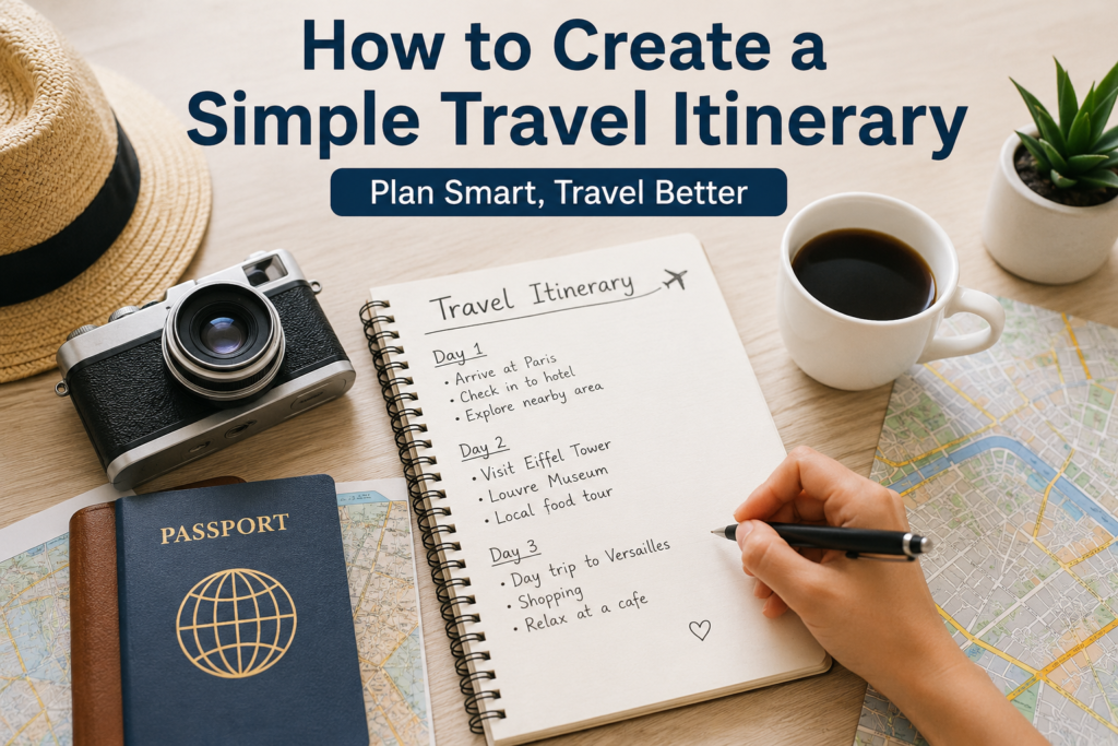 How to Create a Simple Travel Itinerary