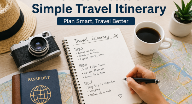 How to Create a Simple Travel Itinerary