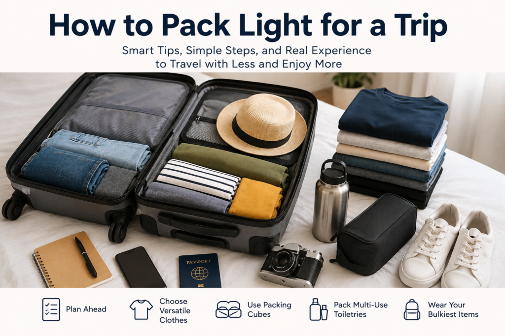 How to Pack Light for a Trip