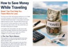 How to Save Money While Traveling