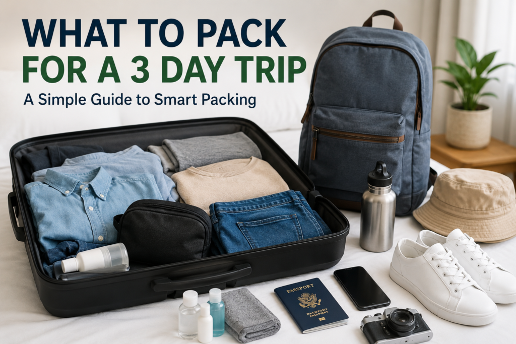 What to Pack for a 3 Day Trip