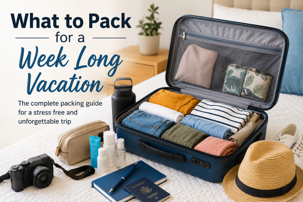 What to Pack for a Week Long Vacation